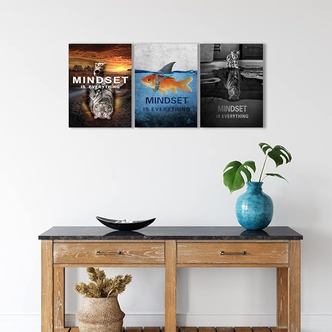 Inspirational Posters Motivational Wall Art Canvas Painting Sunrise Blue Sea Ocean Natural Landscape Wall Decor Sunset Ocean Beach Wall Art Poster Seascape Prints Artwork Wooden Framed