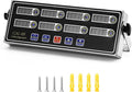 QWORK Digital Kitchen Timer - 8-Channel Multi-Timer with Waterproof Panel, Adjustable Volume
