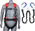AFP Demon Comfortable Fall Protection Harness Kit – OSHA/ANSI PPE Full Body Safety Harness for Construction Work
