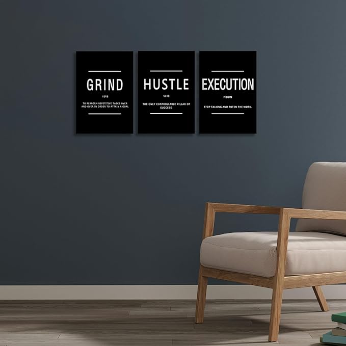 Motivational Wall Art Prints - Canvas Wall Decor - Inspirational Quotes, Living Room Bedroom Office Wall Art