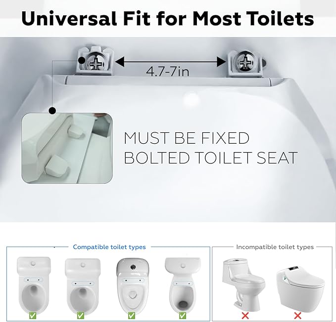Toilet Safety Rails for Seniors,500lb Heavy-Duty Toilet Safety Frame,60° Adjustable & Space-Saving Toilet Assist Arms,Toilet Handles for Elderly,Disabled, and Mobility Impaired