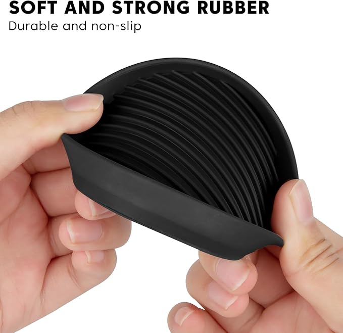 Non Slip Furniture Pads for Hardwood Floors - 8 PCS 2"x2" Rubber Feet for Furniture,Couch Leg Floor Protector for Bed Sofa Table and Chair Stopper (Black,Round)
