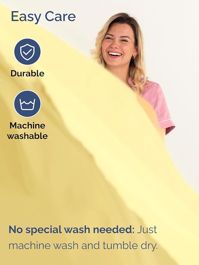 Extra Deep Queen Sheet Set - 6 Piece Breathable & Cooling Sheets - Hotel Luxury Bed Sheets Set - Easy & Secure Fit - Soft, Wrinkle Free & Comfy Sheets Set - Yellow Sheet Set with Extra Deep Pockets