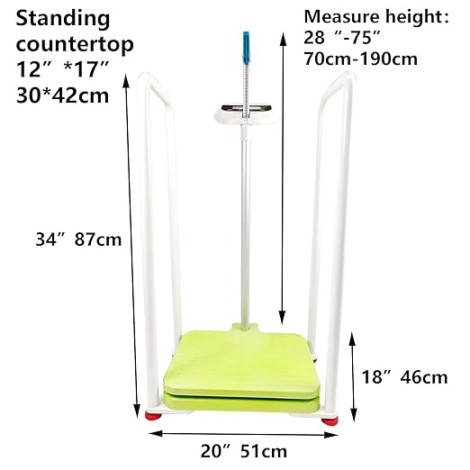 Assist The Elderly in Measuring Weight gain While Standing, with an Electronic Scale with armrests, Suitable for use in clinics, Hospitals, Schools, Nursing Homes (Tender Sprout Green)
