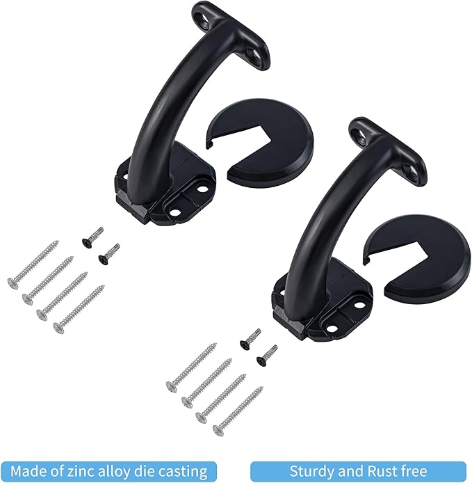 11FT Modern Aluminum Handrail Set, handrails for Indoor Stairs,Deck,Slope, Wall Mounted Staircase handrails, Zink Alloy Brackets Included,Rust Free. (Matte Black, 11 FT)