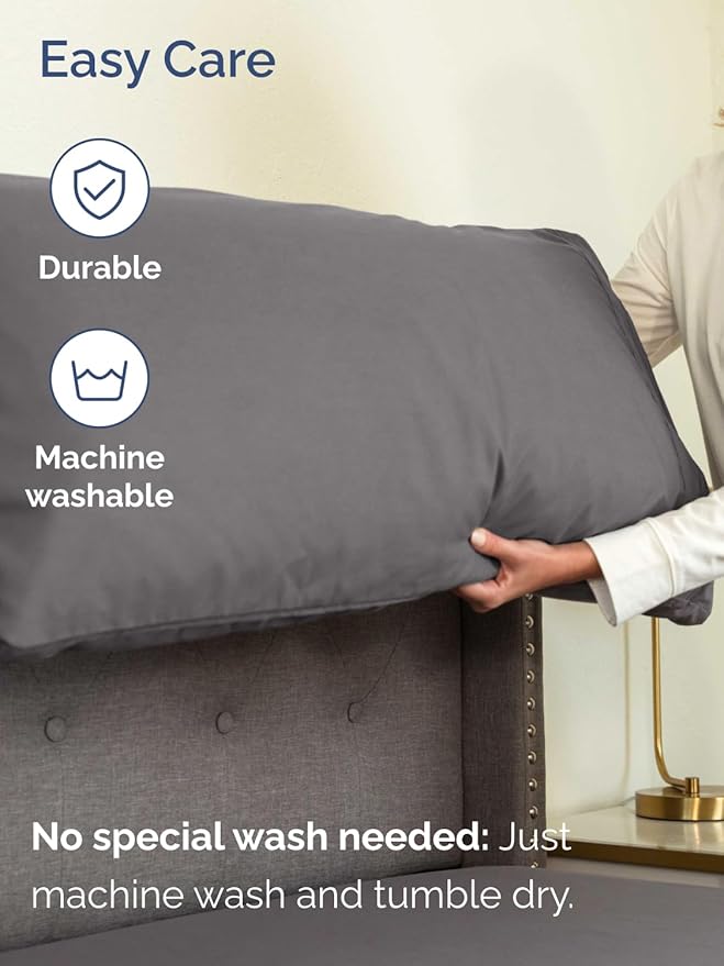 Extra Deep Cal King Sheet Set - 6 Piece Breathable & Cooling Sheets - Hotel Luxury Bed Sheets Set - Easy & Secure Fit - Soft, Wrinkle Free & Comfy Sheets Set - Grey Sheet Set with Extra Deep Pockets