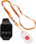 Caregiver Pager, Wireless Nurse Alert System, SOS One Touch Call IPX7 Water Proof Stable Signal 100 Meter Range for Elderly Patient Home Safety