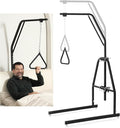 Bed Trapeze, Trapeze Bar for Bed Mobility Patient Aid Hospital Beds Triangle Pull Up Floor Stand Bar Heavy Duty for Elderly Assist Aid, Strong and Work Well