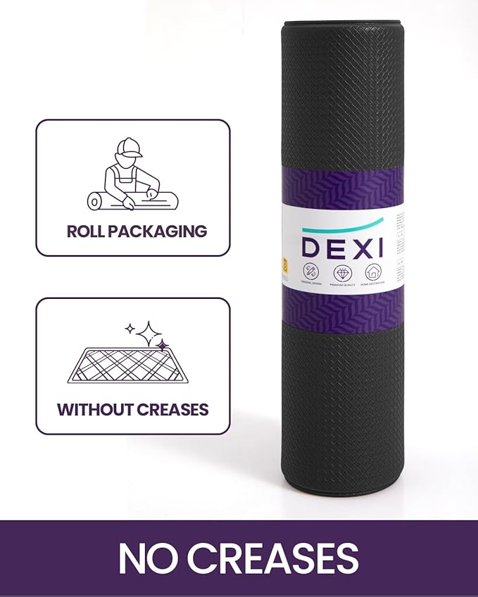 DEXI Kitchen Floor Mats Cushioned Anti Fatigue, 17x95, Long Standing Runner Rug Waterproof, Comfort Memory Foam Padded for Front Sink Laundry, Black