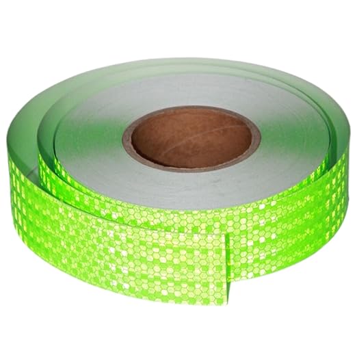 Green Reflective Tape 2 inch Wide, Outdoor Waterproof Hazard Conspicuity Warning Industrial Marking Tape (166 feet)
