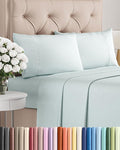 Twin XL 4 Piece Sheet Set - Cooling & Breathable Bed Sheets - Hotel Luxury Bed Sheets for Women, Men, Kids & Teens - Bedding w/Deep Pockets & Easy Fit - Soft & Wrinkle Free - Twin XL Ice Blue Sheets