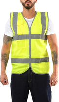Kolossus Safety Vest For Men - High Visibility Reflective Vest - Chalecos Reflectantes de Seguridad - Yellow - Orange