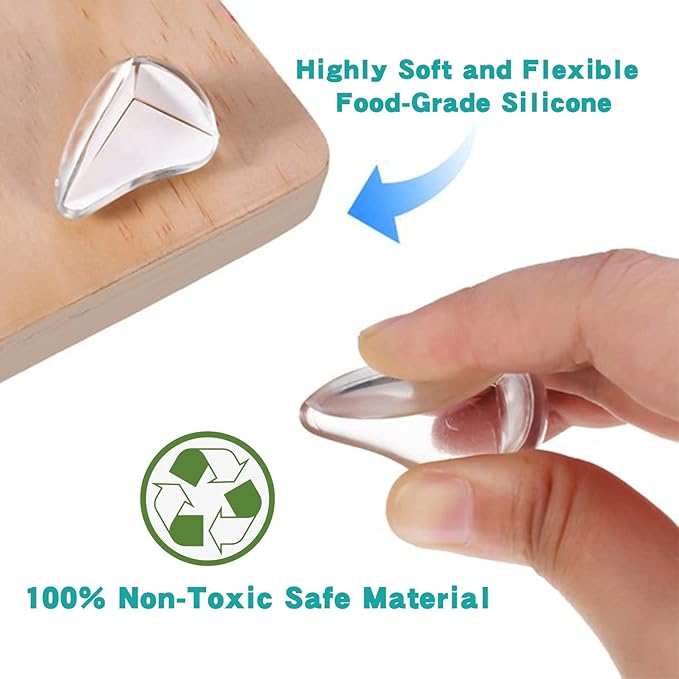 16 Pack Corner Protector for Baby, Clear Corner Protectors, Furniture Corner Guard & Edge Safety Bumpers to Cover Sharp Furniture & Table Edge