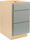 Quicklock RTA (Ready-to-Assemble) | Base Kitchen Cabinets - Shaker Style | Made in America (Magnetic Gray, 21" W x 34.5" H x 24" D 3 Drawer Pots and Pans)