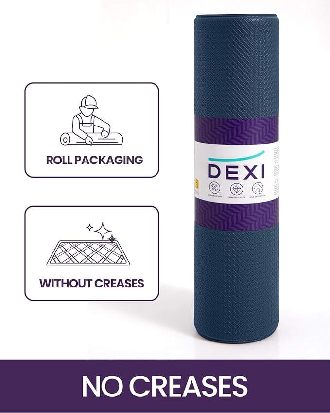 DEXI Kitchen Floor Mats Cushioned Anti Fatigue, 23x59, Large Wide Standing Runner Rug Waterproof, Comfort Memory Foam Padded for Front Sink Laundry, Navy