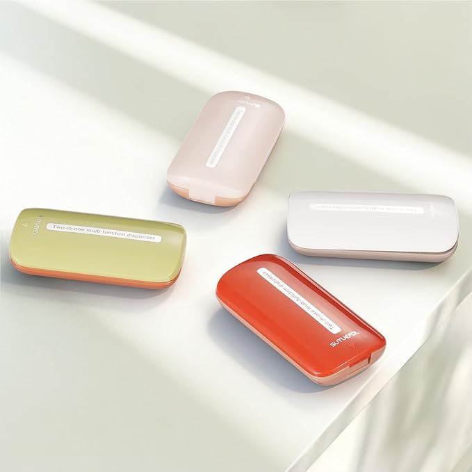 JohnBee Pill Cutter - Sharp & Durable Silicone Pill Splitter, Non-Slip Base, Portable Tablet Cutter for Daily Medication, Vitamins & Supplements. Designed for Swallowing Difficulties & Pets (Pink)