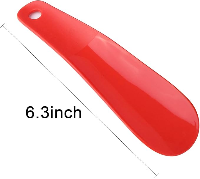 10Pcs Plastic Shoe Horn 6.3" Travel Shoe Horn for Men, Women and Kids Random Color
