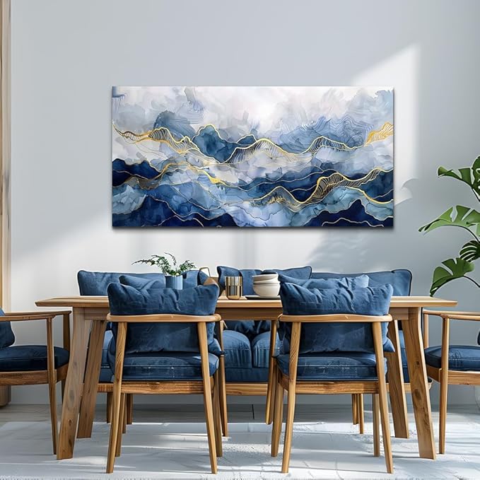 FUHAIHUA Abstract Ink Paintings Canvas Decor For Bedroom Wall Art For Living Room Office Decorations Minimalism Pictures Canvas Prints Artwork Ready to Hang Modern Home Decor 20"X40"
