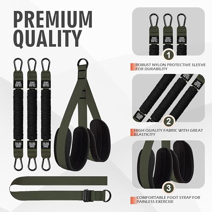 LEEKEY Resistance Bands, Exercise Bands,Pull Up Assist Bands - Bands for Working Out,Band for Men and Women Fitness Training, Physical Therapy,Home Workouts