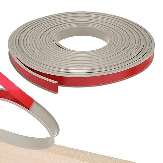 U-Shape Edge Banding, 0.78 Inch x 32.8 FT Self Adhesive Rubber Edge Trim Flexible TPE Corner Protector for Desk/Shelves/Furniture/Countertop/Table/Cabinet/Plywood [Khaki]