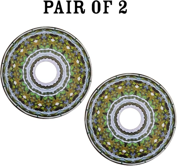 Designer Cover for Wheelchair Wheels, Enhances Aesthetics, Easy Install/Remove, Lightweight, New Matt Finish (Lush Leaves)