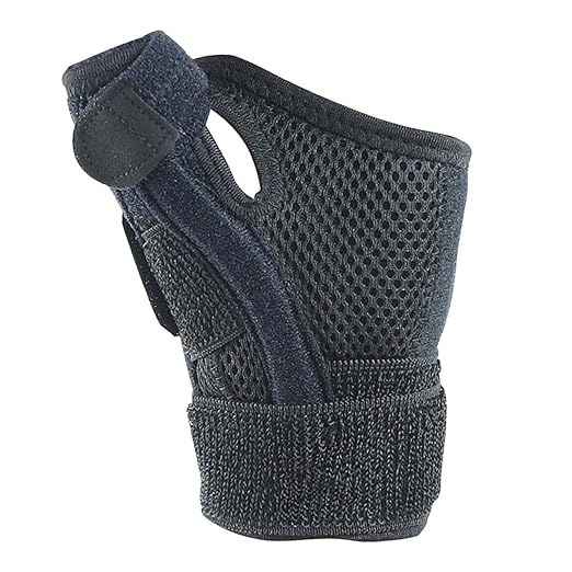 Adjustable Thumb Splint with Wrist Support Brace for Breathable Lightweight Thumb Stabilizer Fit for Left and Right Hand Comfortable Wrist Support