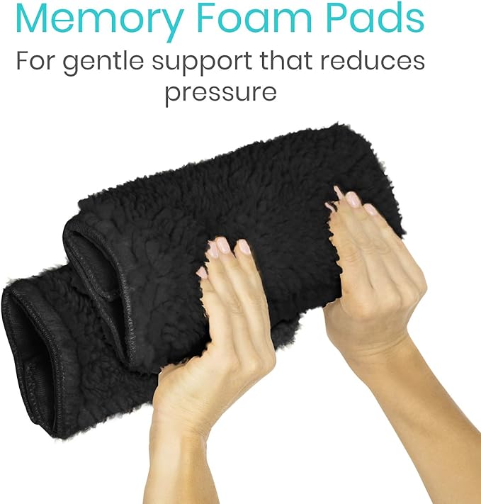 Vive Wheelchair Armrest Covers (Pair) - Memory Foam Sheepskin Accessories Pads for Transport Electric Wheel Chair Arm Rests - for Adults, Seniors, Handicapped - Soft Support Cushion for Mobility Aids