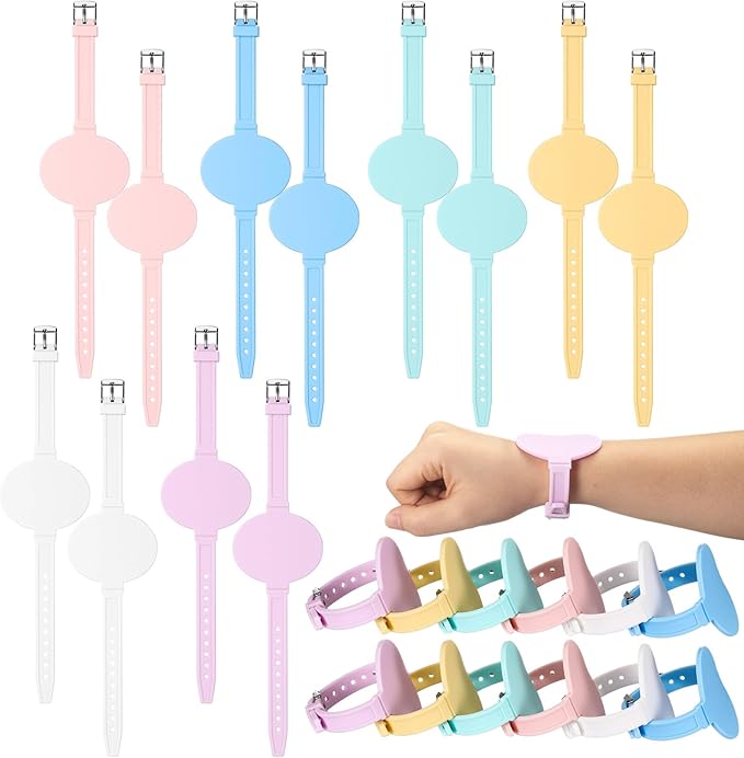 Skyygemm 12 Pcs Silicone Memo Wristbands Nurse Wearable Notepad Wristbands in Watch Shape Reminder Bracelet to Do List Erasable Notepad Gift for Nurse Week Veterinarian Nursing Essentials