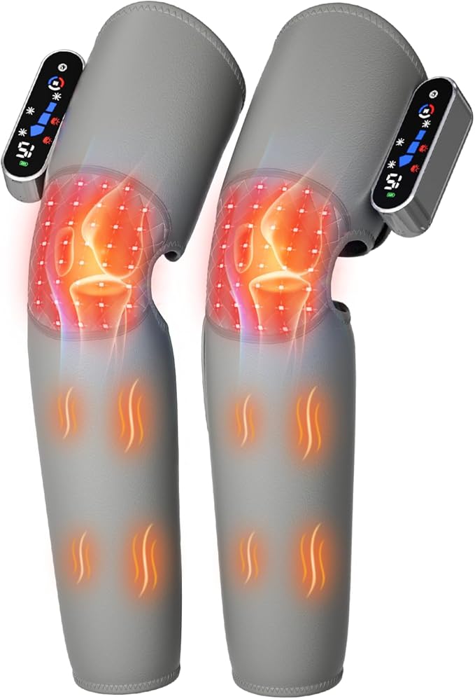 yoyomax Leg Massager with Heat, Adjustable Calf Thigh Knee Massager for Relaxation, 3 Intensity & Temperature Settings
