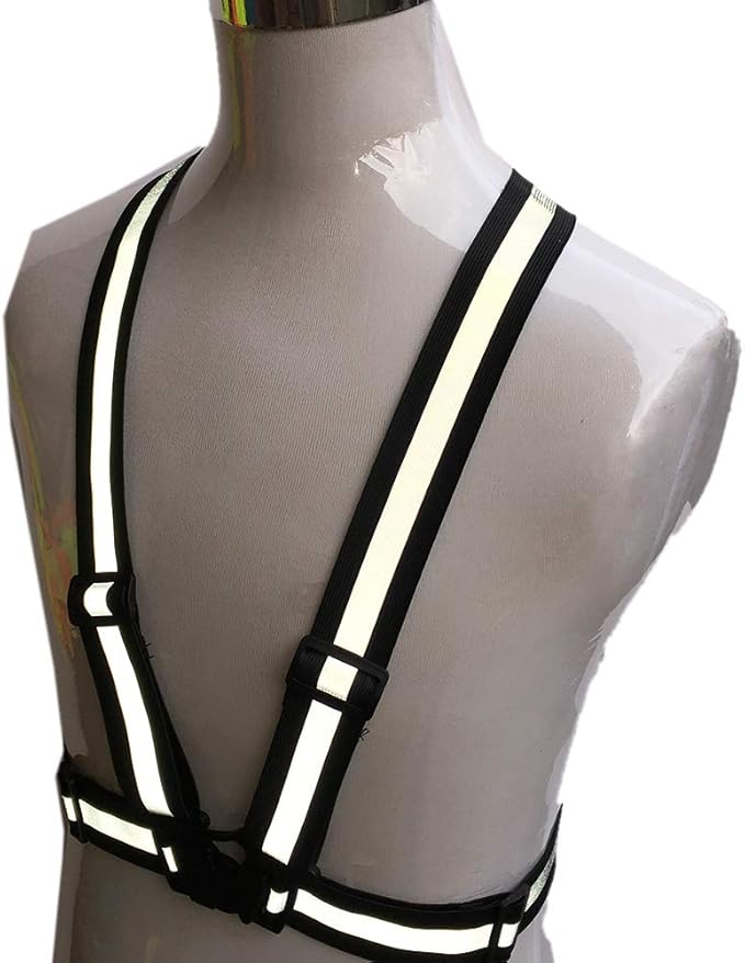 zojo Safety Vests,10 Packs | Lightweight, Adjustable & Elastic | Safety & High Visibility for Running, Jogging, Walking,Cycling | Fits Outdoor Clothing (Black)