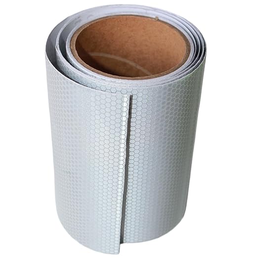 Industrial Reflective Tape Silver 6 inch for Truck, Outdoor Waterproof Hazard Conspicuity Warning Marking Tape (10 feet)