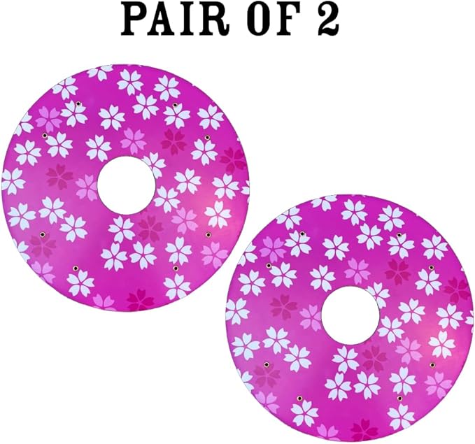 Designer Christmas Wheelchair Wheel Accessories, Waterproof Wheels Accessories, Easy Install/Remove, Lightweight, for Kids and Adults (Cherry Blossom)