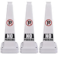 OrangeStar 6-Pack 28" No Parking Cones, Large 4-Sided Traffic Cones with Heavy Rubber Base for Parking Lot Control, Safety, Driveway | Indoor Outdoor Use