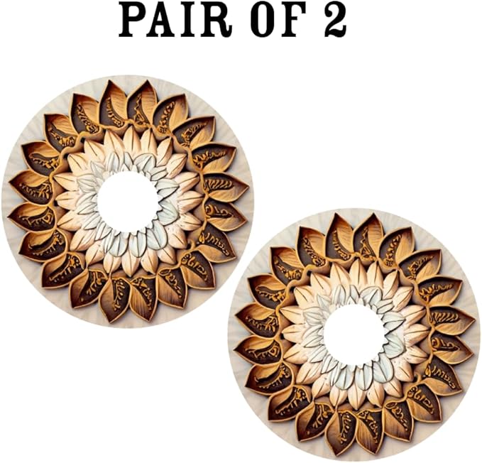 Designer Cover for Wheelchair Wheels, Waterproof, Enhances Aesthetics, Easy Install/Remove, Lightweight, (Woodland Blossom)