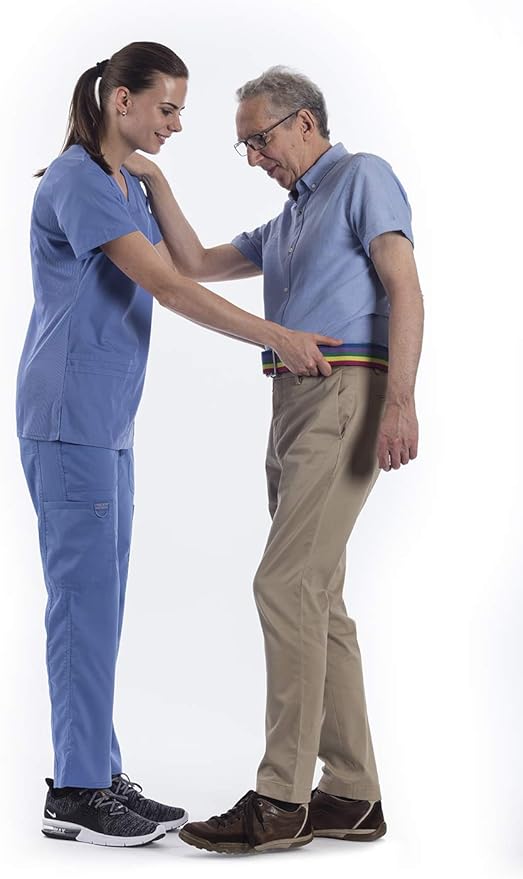 NYOrtho Metal Buckle Gait Belt - Adjustable Machine Washable Strong and Durable Material Latex Free, Pastel, 60"