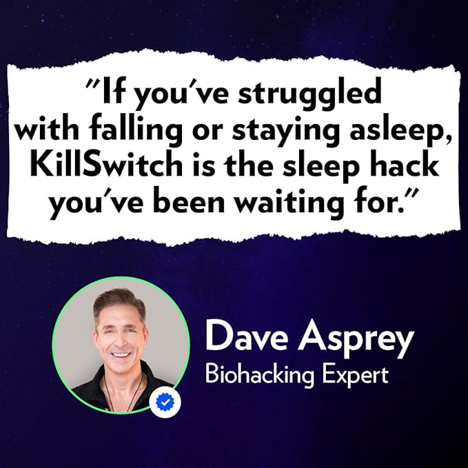 SWITCH Killswitch Sleep Aid for Adults – Fall Asleep Fast & Wake Refreshed, Sugar-Free Hot Chocolate Supplement - Magnesium, Tart Cherry, L-Theanine & More for Restful Sleep, 30 Servings, Made in USA