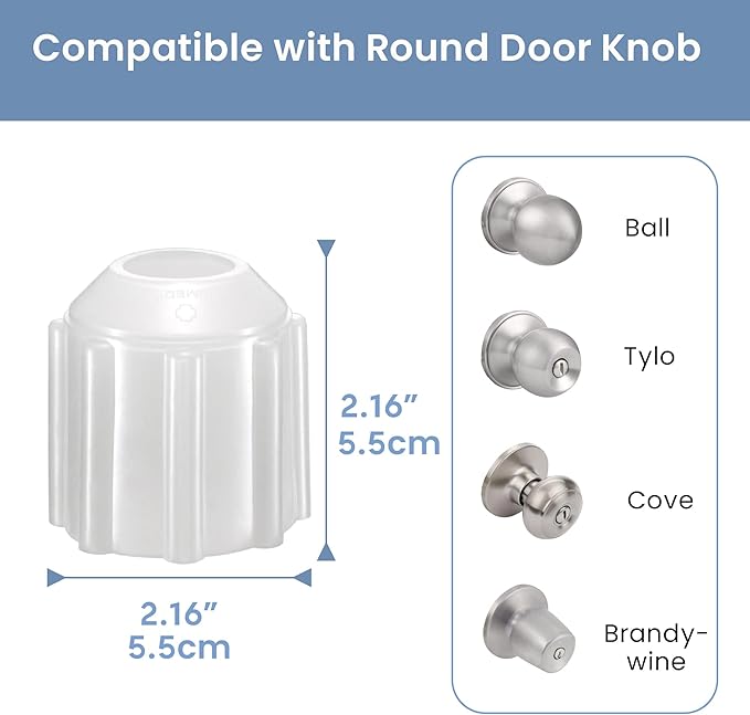 remedic Non Slip Door Knob Covers - Glow in The Dark - Set of 4 for Better Grip, Static-Free, Arthritis-Friendly, Ideal for Seniors & Nighttime Orientation – Grip Aid for Joint Pain Relief