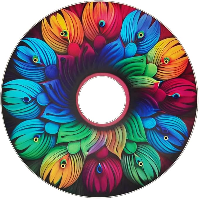 Wheelchair Christmas Wheel Covers, Wheelchair Accessories Wheels, Enhances Aesthetics, Easy Install/Remove, Lightweight, Waterproof (Perfect Peacock)