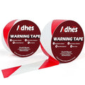 ADHES Red & White Hazard Warning Safety Tape, 2 Inch x 35 Yards x 2 Rolls High Visibility Wear Resistant Floor Marking Caution Tape for Indoor & Outdoor, Gym, Factory, Parking, School and More