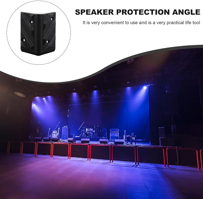 Gadpiparty Anti-Collision Speaker Corner Protectors 1.77 Inch Plastic Guards for Stage Sound Cabinets Furniture Edge Protection with Screws for Easy Installation and Reuse