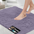 GORILLA GRIP Bath Rug Mat 44x26 Thick Soft Absorbent Chenille, Quick Dry Microfiber Mats, Rubber Backing Washable Shower Floor Rugs, Bathmat Runner Bathroom Home Decor Accessories Light Purple