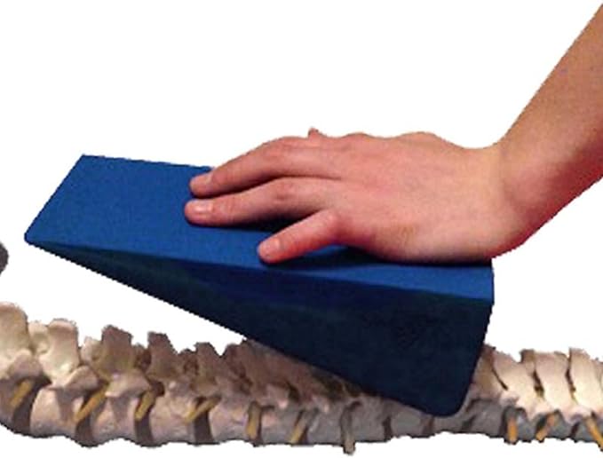Physical Therapy Wedge Pad OT PT - Sturdy Durable Triangle Wedge for Spinal Discomfort Relax and Massage (Blue)