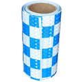 Reflective Tape Blue and White 6 inch X 10 feet, Outdoor Waterproof Hazard Conspicuity Warning Industrial Marking Tape