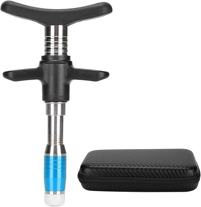 ZJchao Chiropractic Adjustment Tool, 10 Levels Manual Single Head Spinal Massager Hand Back Massage Tool Gun Device Portable Chiropractic Adjustment Tool (Blue)