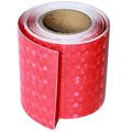 Industrial Reflective Tape Red Outdoor Waterproof 3 inch, High Visibility Hazard Conspicuity Safety Marking Tape (10 feet)
