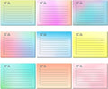 Pajean 9 Pcs/450 Sheet to Do List Sticky Note 3x4 Inch Self Stick Pads with Line Colored Planner Sticky Note Adhesive Memo for Office, Meeting, School, Study, Home Reminder (Gradient Color)