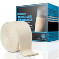 EVERLIT Elasticated Tubular Support Bandage | Stockinette Tubing for Large Arm, Knees, Legs | Light to Moderate Compression Bandage Roll For Tissue Support (Size E | 3.5" x 11 yd)