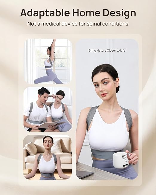 OFIR Innovative Counter-Curve Mechanics Back Brace Posture Corrector for Women, High Elasticity & Premium Material Blend Back Posture Corrector for Men, Upgraded 3D Diamond Padding Airflow Brace