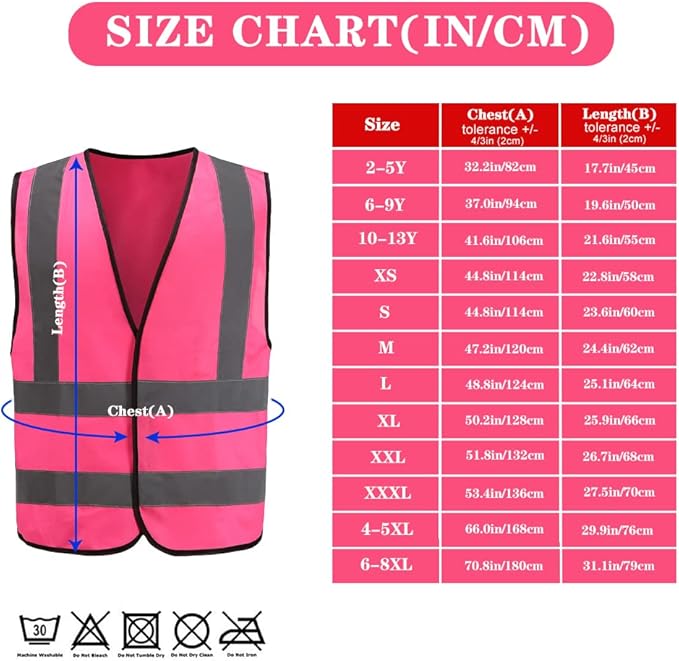AYKRM 12 colour High visibility viz vest hi vis viz reflective work construction safety vest (XS-8XL)