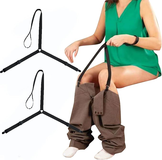 2PCS Assistive Devices for Disabled, Dressing Aids for Seniors, Clip and Pull Dressing Aid, Disability Dressing Aids for Elderly, Wearing Assist Tool for for Disabled Pregnant Injuries Pants Helper